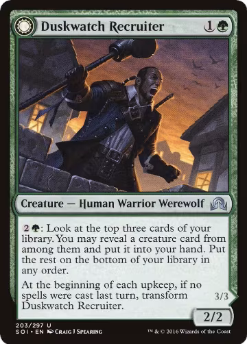 Duskwatch Recruiter (203), Shadows over Innistrad — Magic card price