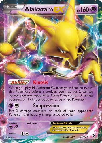 Alakazam EX (25/124), XY - Fates Collide — Pokémon card price