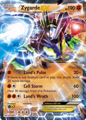 Zygarde EX (54/124), XY - Fates Collide — Pokémon card price