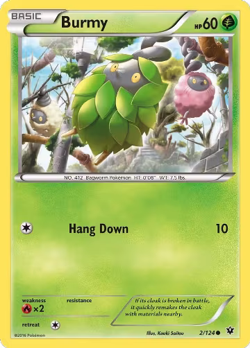 Burmy (2/124), XY - Fates Collide — Pokémon card price