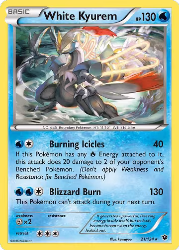 White Kyurem (21/124), XY - Fates Collide — Pokémon card price