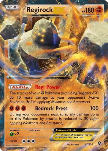 Regirock EX (43/124), XY - Fates Collide — Pokémon card price