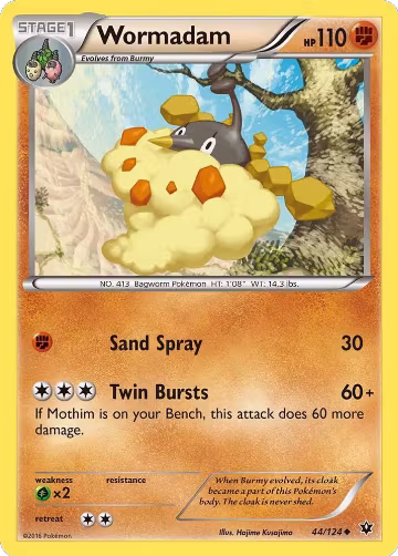 Wormadam (44) (44/124), XY - Fates Collide — Pokémon card price