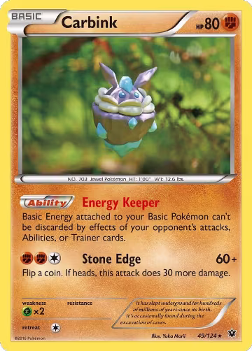 Carbink (49) (49/124), XY - Fates Collide — Pokémon card price