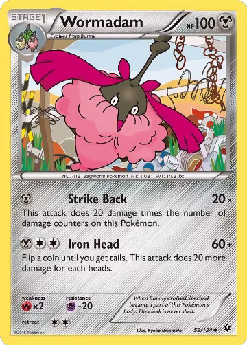 Wormadam (59) (59/124), XY - Fates Collide — Pokémon card price