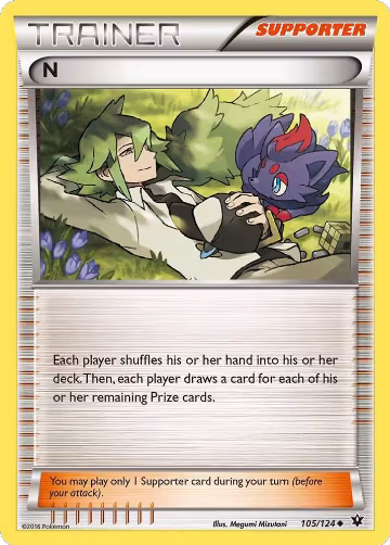 N (Supporter) (105/124), XY - Fates Collide — Pokémon card price