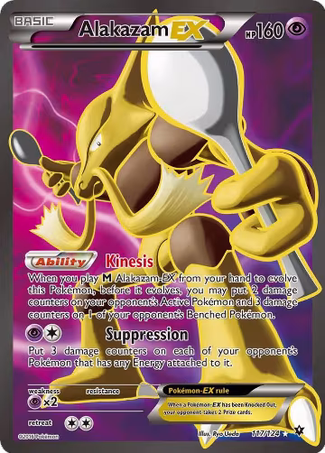 Alakazam EX (Full Art) (117/124), XY - Fates Collide — Pokémon card price