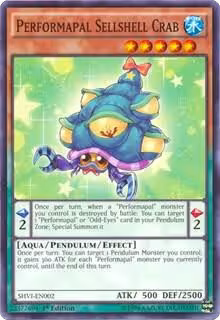 Performapal Sellshell Crab (SHVI-EN002), Shining Victories — Yu-Gi-Oh! card price