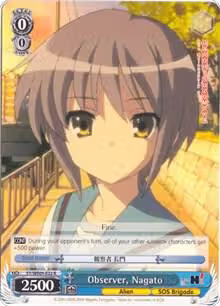 Observer, Nagato (Foil) (SY/WE09-E22), The Melancholy of Haruhi Suzumiya Extra Booster — Weiß Schwarz card price