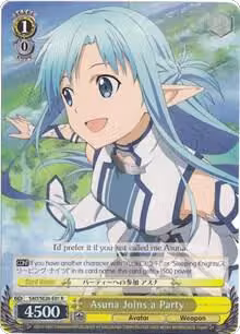 Asuna Joins a Party (Parallel Foil) (SAO/SE26-E01 R), Sword Art Online II Vol.2 — Weiß Schwarz card price