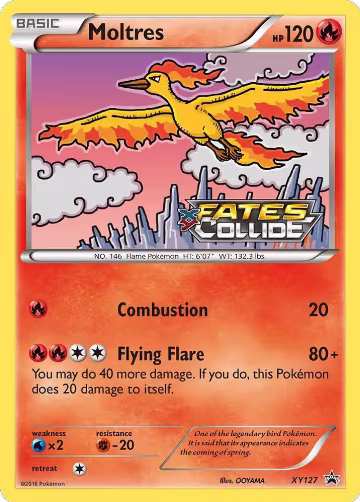 Moltres (Prerelease) (XY127), XY Promos — Pokémon card price