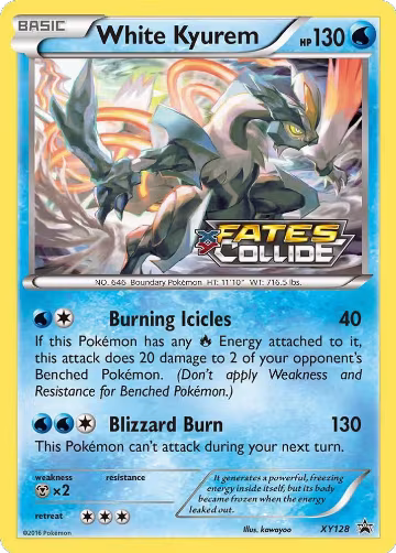 White Kyurem (Prerelease) (XY128), XY Promos — Pokémon card price