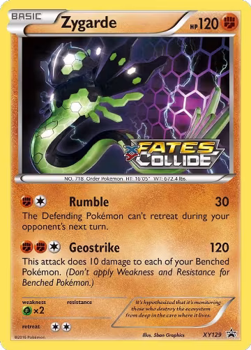Zygarde (Prerelease) (XY129), XY Promos — Pokémon card price