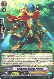 Sunshine Knight, Jeffrey (G-BT07/029EN), G-BT07: Glorious Bravery of Radiant Sword — Vanguard card price