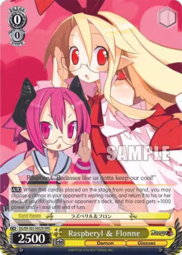 Raspberyl & Flonne (RRR) (DG/EN-S03-E002R RRR), Disgaea — Weiß Schwarz card price