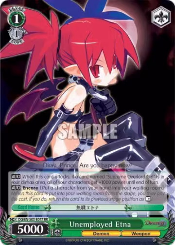 Unemployed Etna (DG/EN-S03-E047 RR), Disgaea — Weiß Schwarz card price