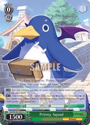 Prinny Squad (DG/EN-S03-E075 C), Disgaea — Weiß Schwarz card price