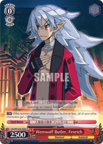 Werewolf Butler, Fenrich (DG/EN-S03-E093 R), Disgaea — Weiß Schwarz card price