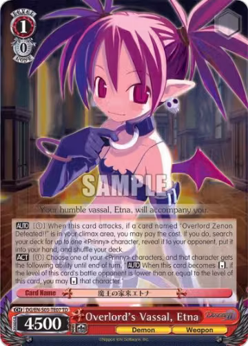 Overlord's Vassal, Etna (DG/EN-S03-TE07 TD), Disgaea — Weiß Schwarz card price