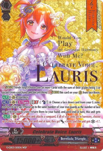 Celebrate Voice, Lauris (Wedding SP) (G-CB03/S01EN), G-CB03: Blessing of Divas — Vanguard card price