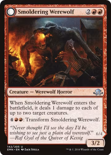 Smoldering Werewolf (142), Eldritch Moon — Magic card price
