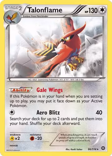 Talonflame (96/114), XY - Steam Siege — Pokémon card price