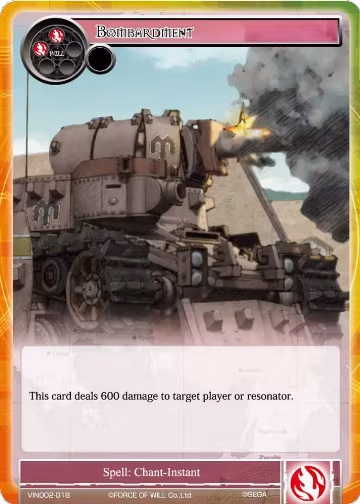 Bombardment (VIN002-018), Vingolf 2 - Valkyria Chronicles — Force of Will card price