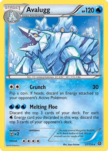 Avalugg (37/114), XY - Steam Siege — Pokémon card price