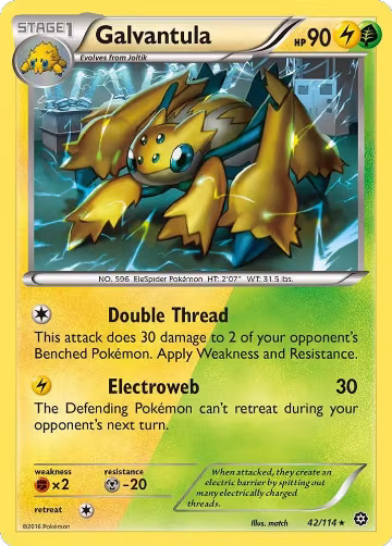 Galvantula (42/114), XY - Steam Siege — Pokémon card price