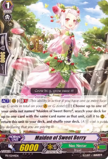 Maiden of Sweet Berry (PR/0244EN), Promo Cards — Vanguard card price