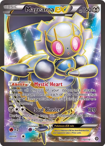 Magearna EX (Full Art) (110/114), XY - Steam Siege — Pokémon card price