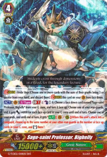 Sage-saint Professor, Bigbelly (G-TCB02/008EN), G-TCB02: The GENIUS STRATEGY — Vanguard card price