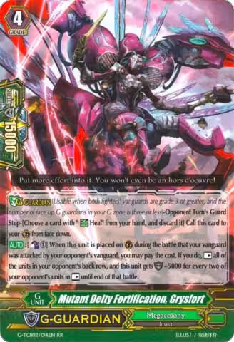 Mutant Deity Fortification, Grysfort (G-TCB02/014EN), G-TCB02: The GENIUS STRATEGY — Vanguard card price