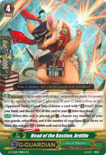 Head of the Bastion, Ardillo (G-TCB02/018EN), G-TCB02: The GENIUS STRATEGY — Vanguard card price