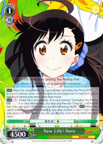 New Life! Haru (NK/WE22-E09), NISEKOI Extra Booster — Weiß Schwarz card price