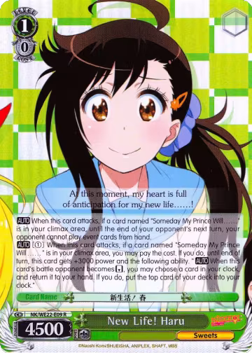 New Life! Haru (Parallel Foil) (NK/WE22-E09), NISEKOI Extra Booster — Weiß Schwarz card price