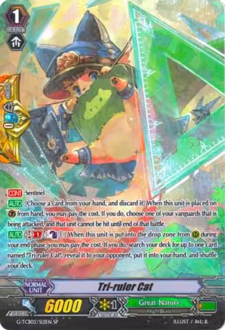 Tri-ruler Cat (SP) (G-TCB02/S12EN), G-TCB02: The GENIUS STRATEGY — Vanguard card price