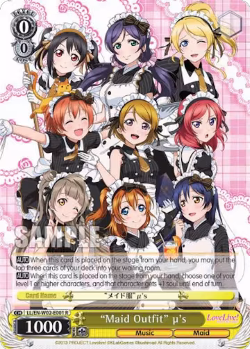 "Maid Outfit" u's (LL/EN-W02-E001 R), Love Live! DX Vol.2 — Weiß Schwarz card price