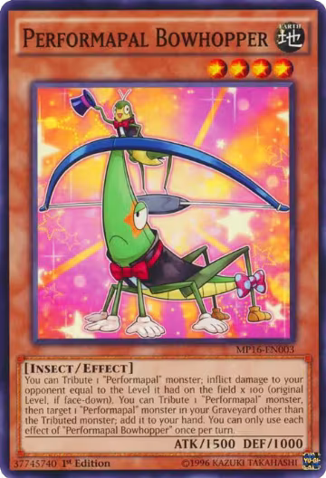 Performapal Bowhopper (MP16-EN003), 2016 Mega-Tins Mega Pack — Yu-Gi-Oh! card price