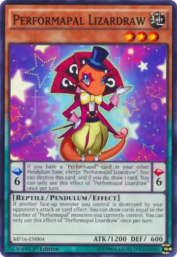Performapal Lizardraw (MP16-EN004), 2016 Mega-Tins Mega Pack — Yu-Gi-Oh! card price