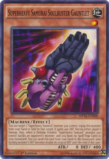 Superheavy Samurai Soulbuster Gauntlet (MP16-EN008), 2016 Mega-Tins Mega Pack — Yu-Gi-Oh! card price