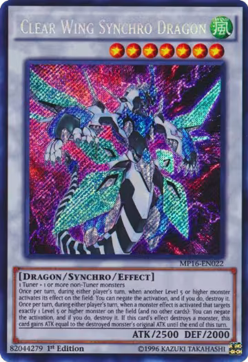 Clear Wing Synchro Dragon (MP16-EN022), 2016 Mega-Tins Mega Pack — Yu-Gi-Oh! card price