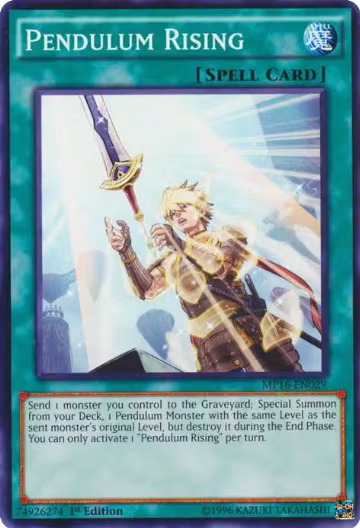 Pendulum Rising (MP16-EN029), 2016 Mega-Tins Mega Pack — Yu-Gi-Oh! card price