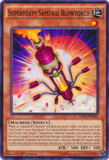 Superheavy Samurai Blowtorch (MP16-EN053), 2016 Mega-Tins Mega Pack — Yu-Gi-Oh! card price