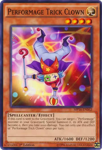 Performage Trick Clown (MP16-EN062), 2016 Mega-Tins Mega Pack — Yu-Gi-Oh! card price