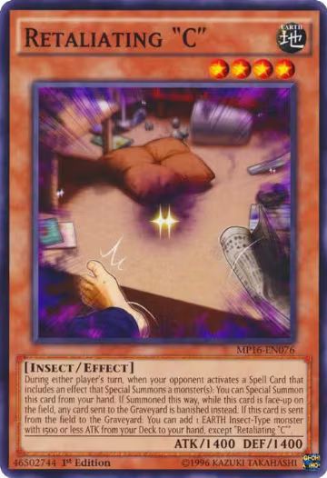 Retaliating "C" (MP16-EN076), 2016 Mega-Tins Mega Pack — Yu-Gi-Oh! card price