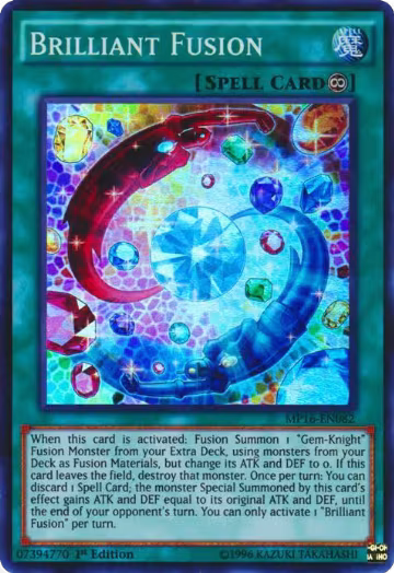 Brilliant Fusion (MP16-EN082), 2016 Mega-Tins Mega Pack — Yu-Gi-Oh! card price