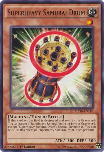 Superheavy Samurai Drum (MP16-EN110), 2016 Mega-Tins Mega Pack — Yu-Gi-Oh! card price