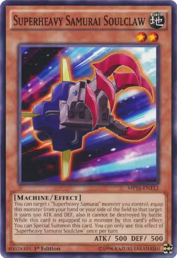 Superheavy Samurai Soulclaw (MP16-EN112), 2016 Mega-Tins Mega Pack — Yu-Gi-Oh! card price