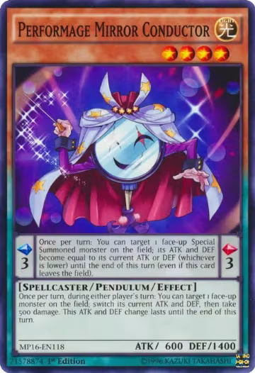Performage Mirror Conductor (MP16-EN118), 2016 Mega-Tins Mega Pack — Yu-Gi-Oh! card price